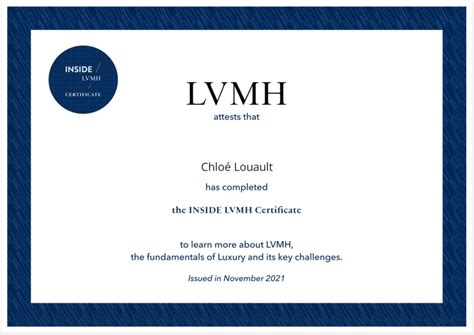 inside lvmh certification.